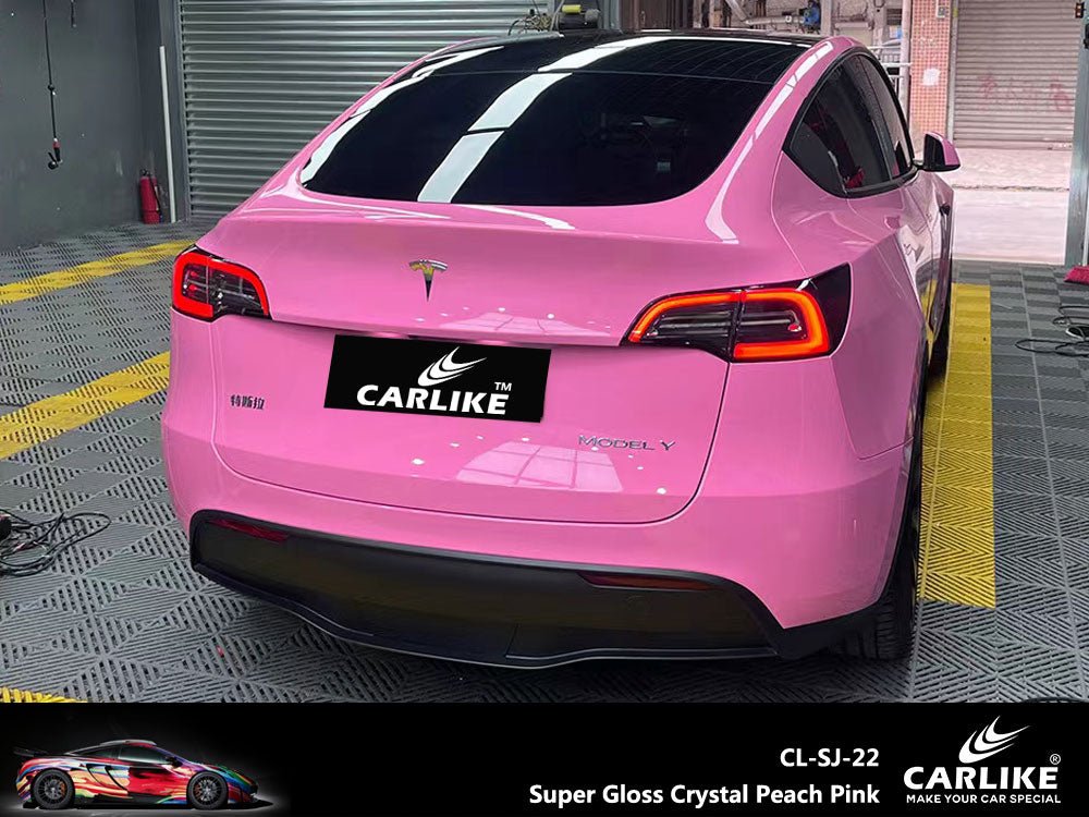 CARLIKE CL-SJ-22 Super Gloss Crystal Peach Pink Vinyl - CARLIKE WRAP