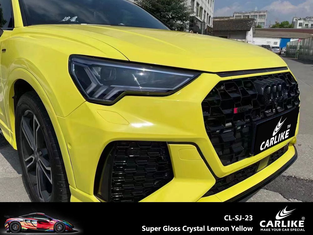 CARLIKE CL-SJ-23P Super Gloss Crystal Lemon Yellow Vinyl PET Liner - CARLIKE WRAP