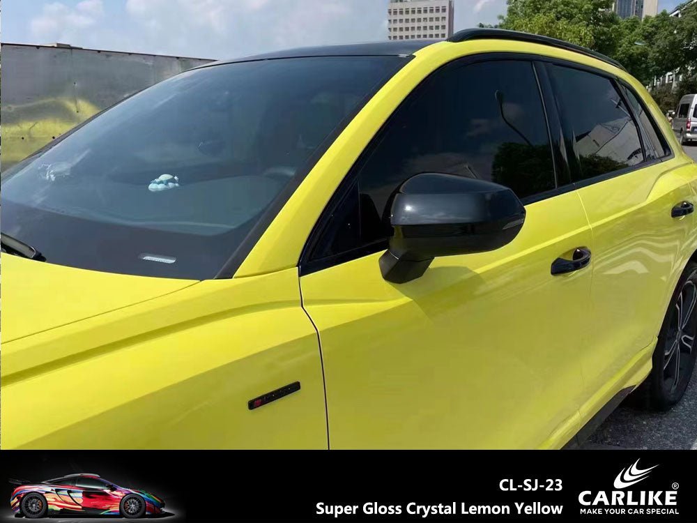 CARLIKE CL-SJ-23P Super Gloss Crystal Lemon Yellow Vinyl PET Liner - CARLIKE WRAP