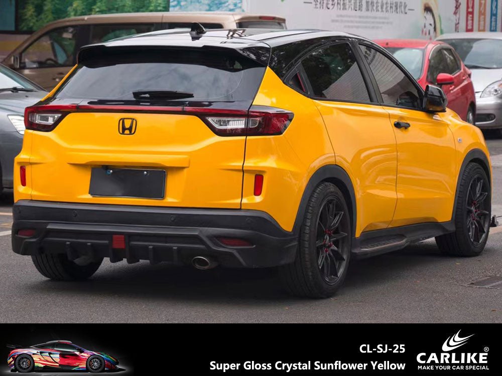 CARLIKE CL-SJ-25 Super Gloss Crystal Sunflower Yellow Vinyl - CARLIKE WRAP