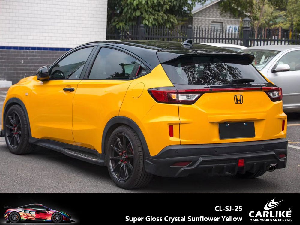CARLIKE CL-SJ-25 Super Gloss Crystal Sunflower Yellow Vinyl - CARLIKE WRAP