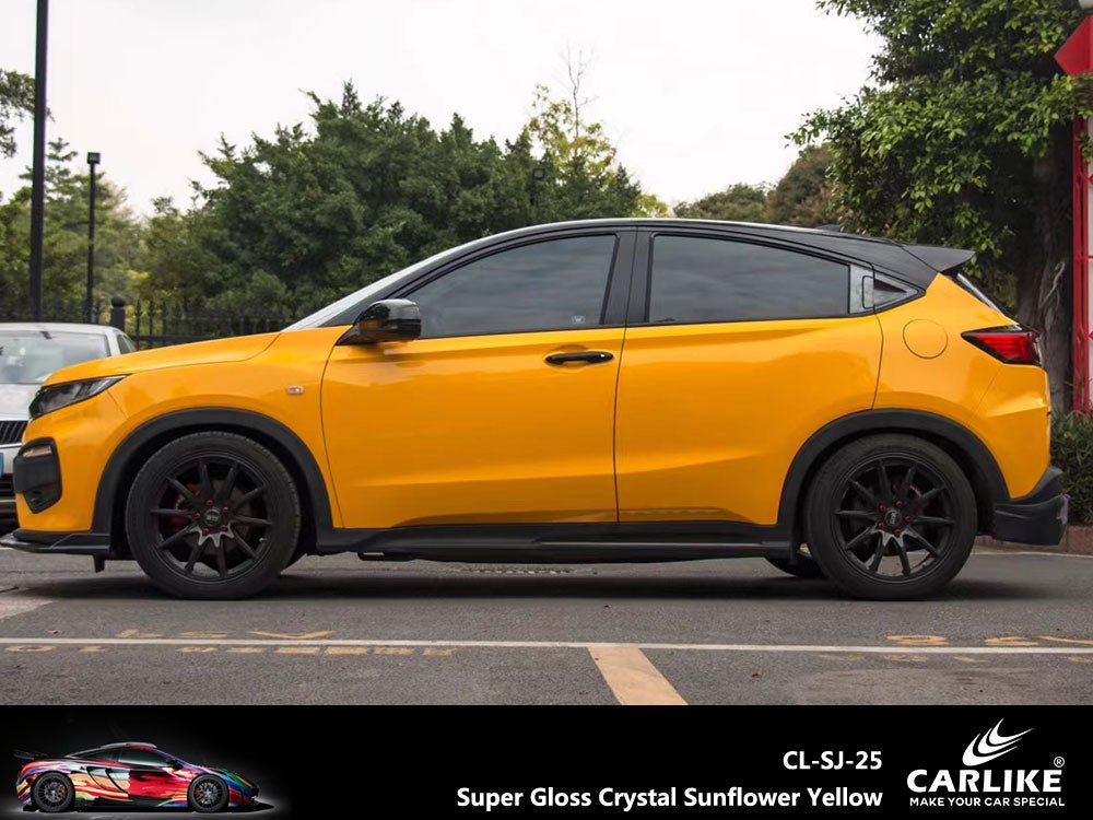 CARLIKE CL-SJ-25 Super Gloss Crystal Sunflower Yellow Vinyl - CARLIKE WRAP