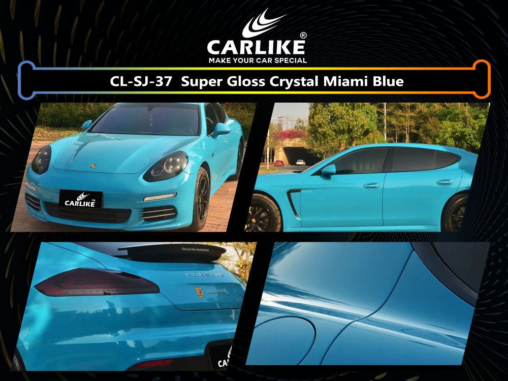 Super Gloss Crystal Miami Blue Vinyl Rolls Supply – CARLIKE WRAP