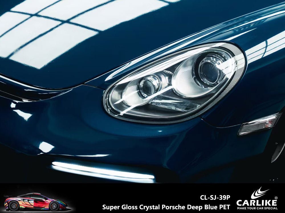 CARLIKE CL-SJ-39 Super Gloss Crystal Porsche Deep Blue Vinyl - CARLIKE WRAP
