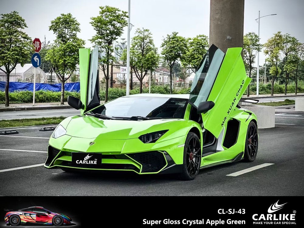 CARLIKE CL-SJ-43 Super Gloss Crystal Apple Green Vinyl - CARLIKE WRAP