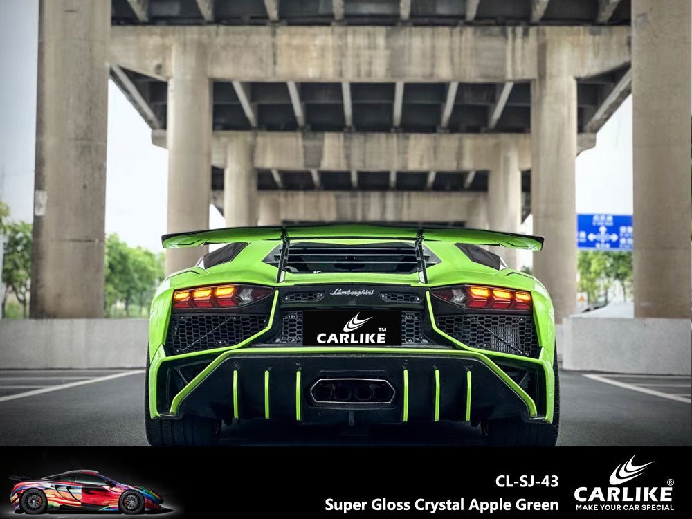 CARLIKE CL-SJ-43 Super Gloss Crystal Apple Green Vinyl - CARLIKE WRAP