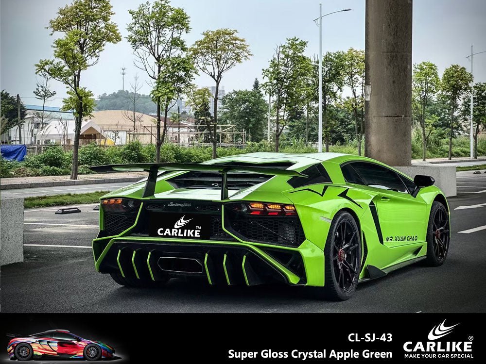 CARLIKE CL-SJ-43 Super Gloss Crystal Apple Green Vinyl - CARLIKE WRAP