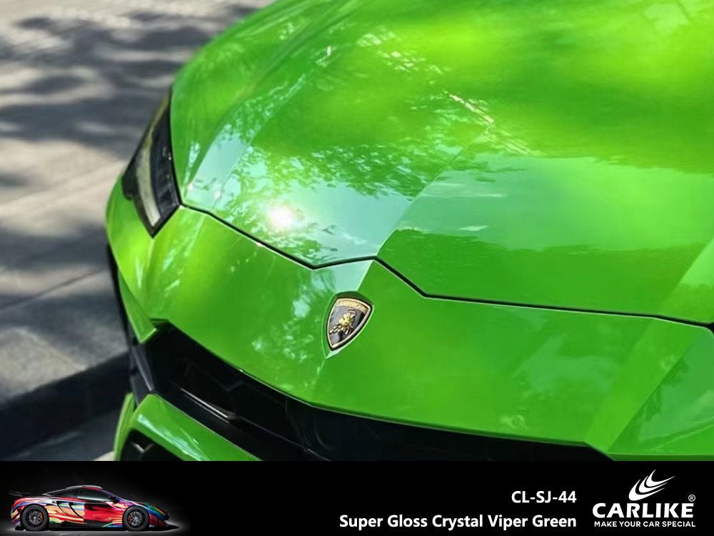 CARLIKE CL-SJ-44 Super Gloss Crystal Viper Green Vinyl - CARLIKE WRAP