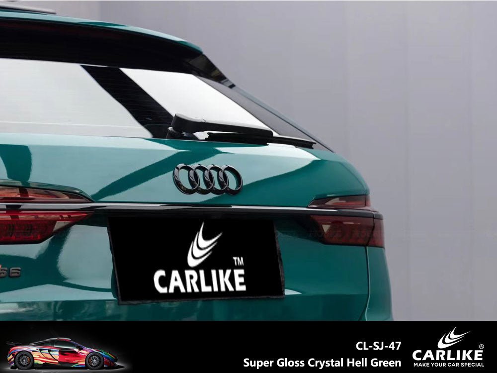 CARLIKE CL-SJ-47P Super Gloss Crystal Hell Green Vinyl PET Liner - CARLIKE WRAP