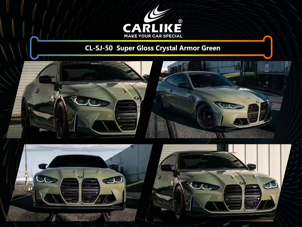 CARLIKE CL-SJ-50 Super Gloss Crystal Armor Green Vinyl - CARLIKE WRAP