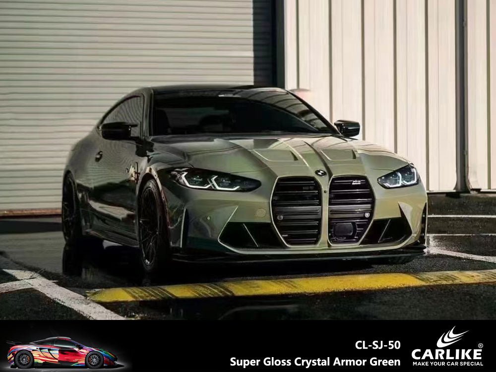 CARLIKE CL-SJ-50 Super Gloss Crystal Armor Green Vinyl - CARLIKE WRAP