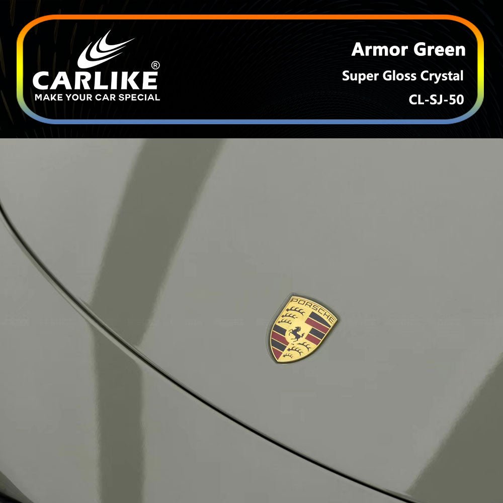 CARLIKE CL-SJ-50P Super Gloss Crystal Armor Green Vinyl PET Liner - CARLIKE WRAP