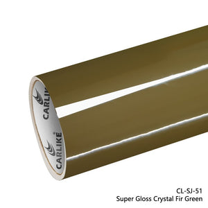 CARLIKE CL-SJ-51 Super Gloss Crystal Fir Green Vinyl - CARLIKE WRAP