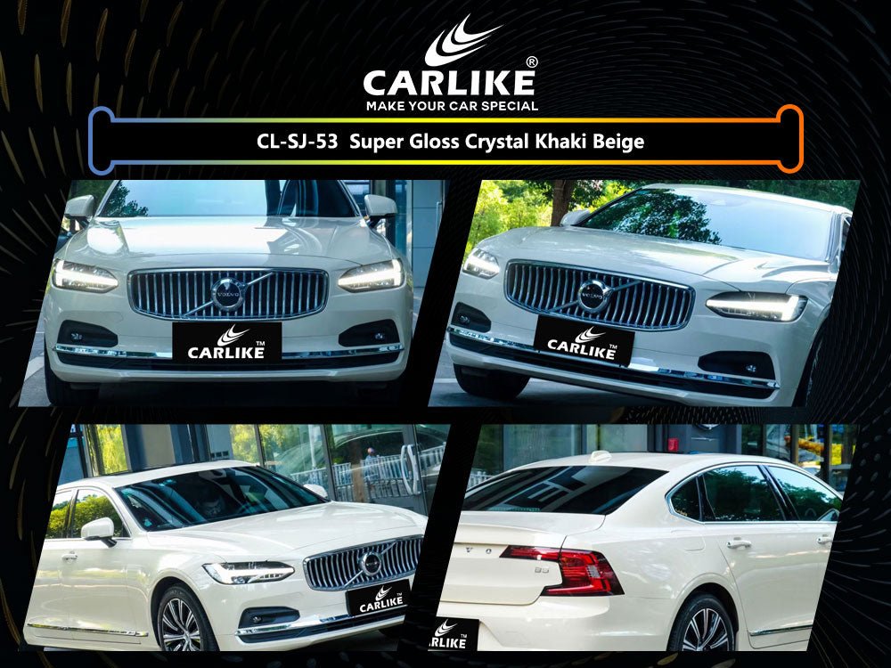 CARLIKE CL-SV-13 super gloss crystal beige vinyl wrapping car