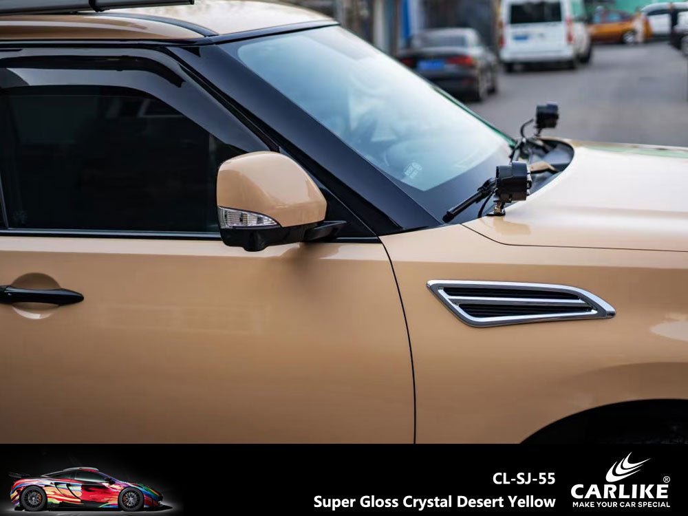 CARLIKE CL-SV-13 super gloss crystal beige vinyl wrapping car