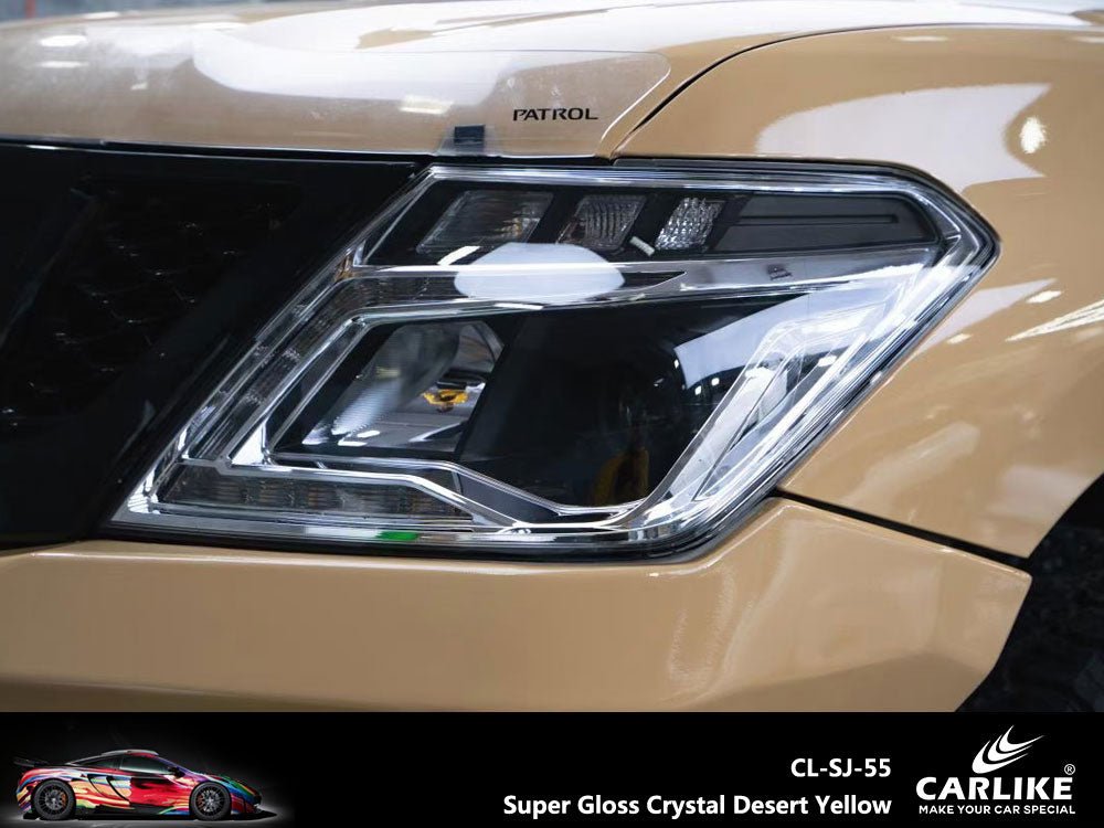 CARLIKE CL-SJ-55 Super Gloss Crystal Desert Yellow Vinyl - CARLIKE WRAP