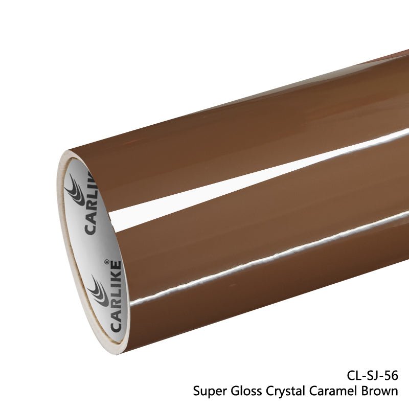 CARLIKE CL-SJ-56 Super Gloss Crystal Caramel Brown Vinyl - CARLIKE WRAP
