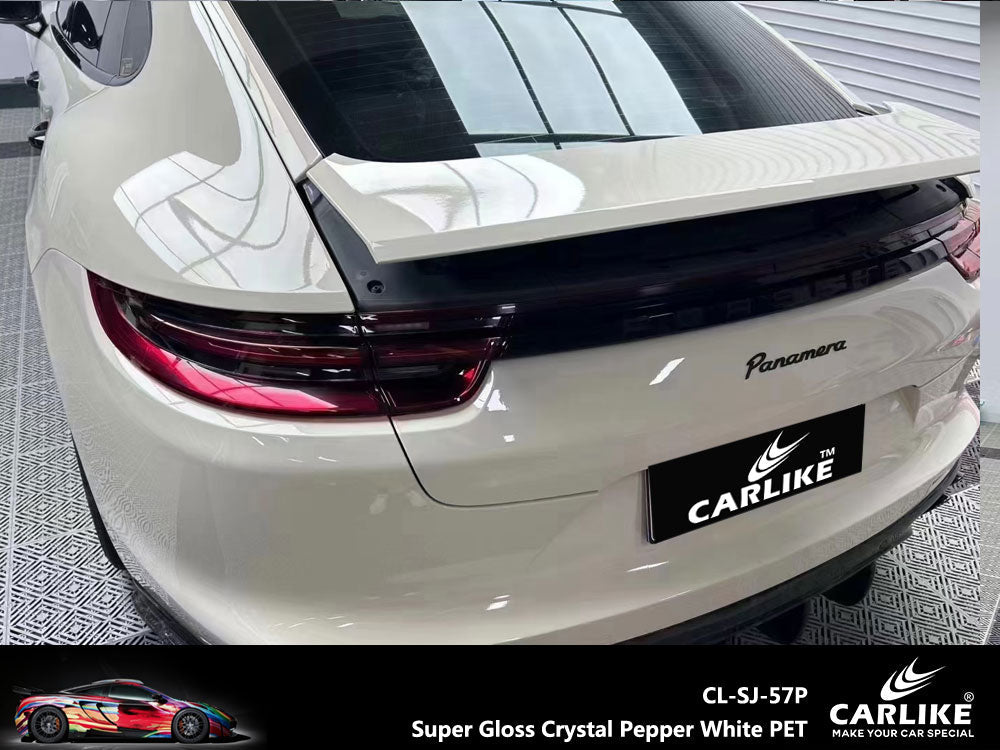 CARLIKE CL-SJ-57P Super Gloss Crystal Pepper White Vinyl PET Liner - CARLIKE WRAP