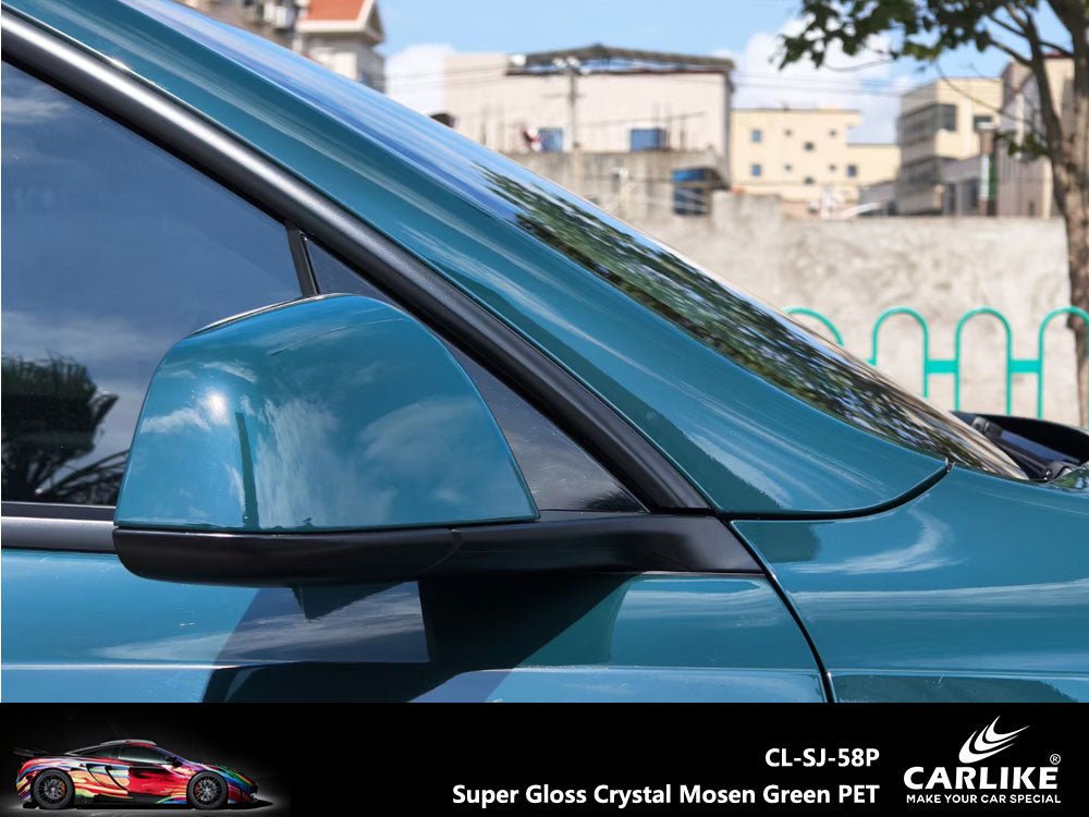 CARLIKE CL-SJ-58P Super Gloss Crystal Mosen Green Vinyl PET Liner - CARLIKE WRAP