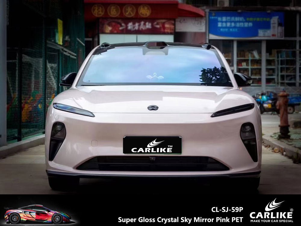CARLIKE CL-SJ-59P Super Gloss Crystal Sky Mirror Pink Vinyl PET Liner - CARLIKE WRAP