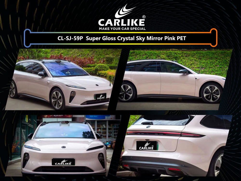 CARLIKE CL-SJ-59P Super Gloss Crystal Sky Mirror Pink Vinyl PET Liner - CARLIKE WRAP