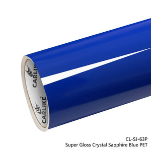 CARLIKE CL-SJ-63P Super Gloss Crystal Sapphire Blue Vinyl PET Liner - CARLIKE WRAP