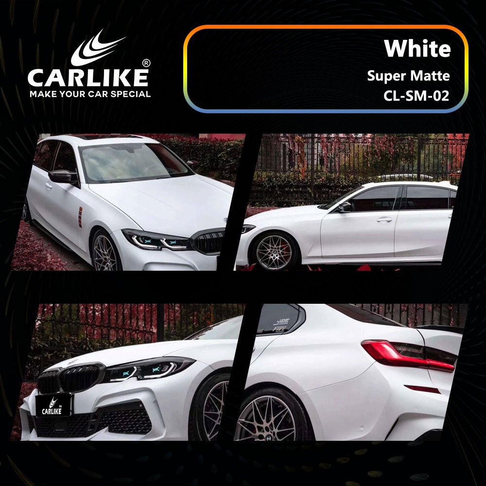 CARLIKE CL-SM-02 Super Matte White Vinyl - CARLIKE WRAP