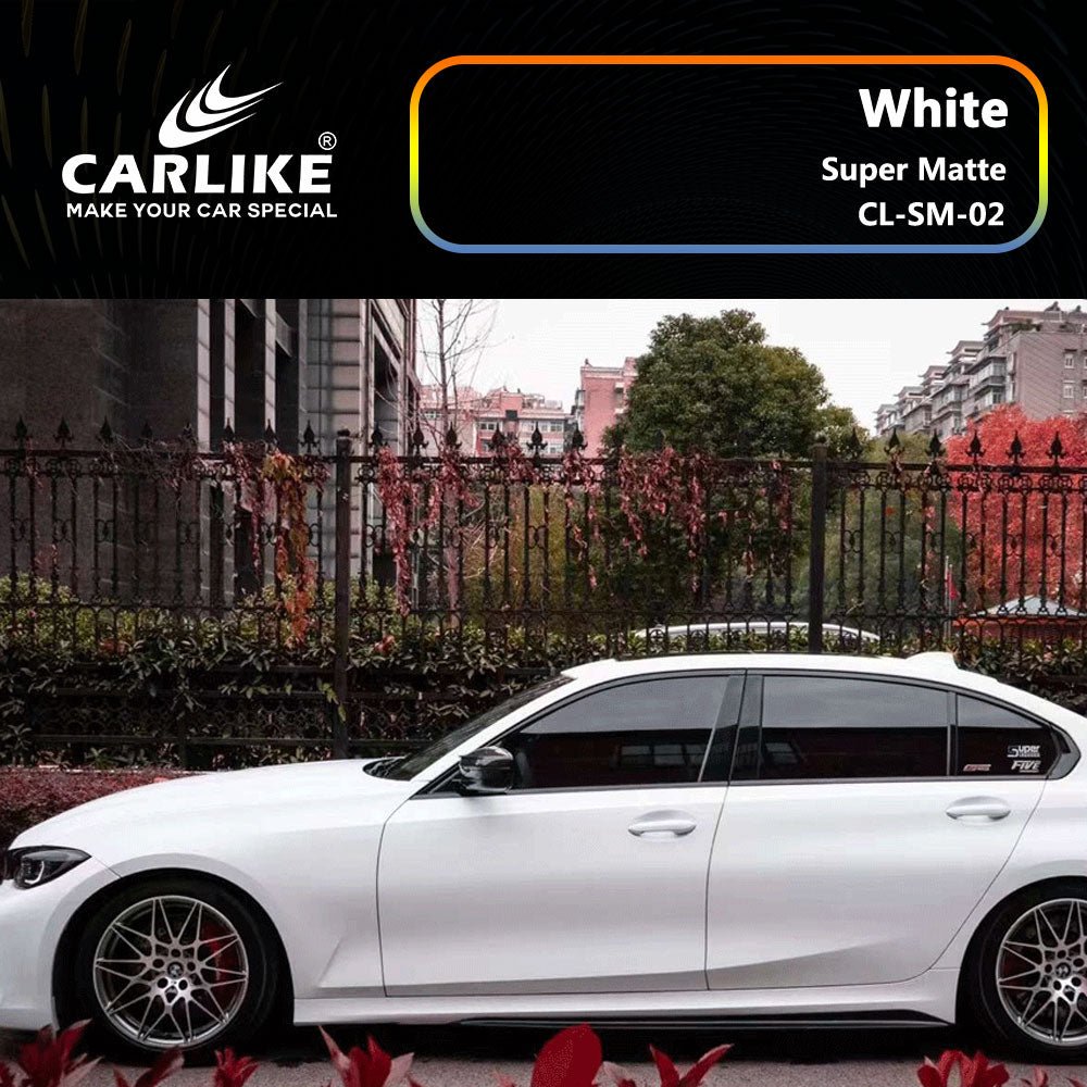 Adhesivo de vinilo blanco súper mate para envolver automóviles – CARLIKE  WRAP