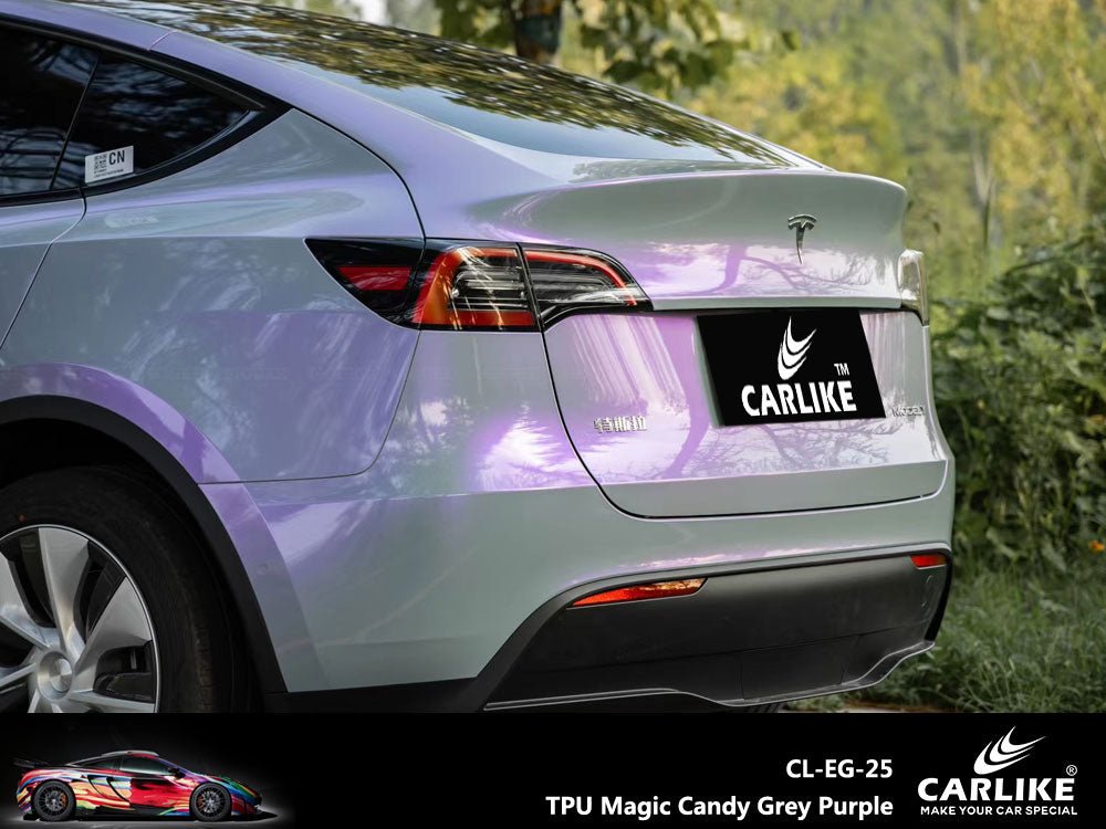 CARLIKE CL-TPU-5013 TPU Magic Candy Grey Purple Vinyl Heat Repair - CARLIKE WRAP