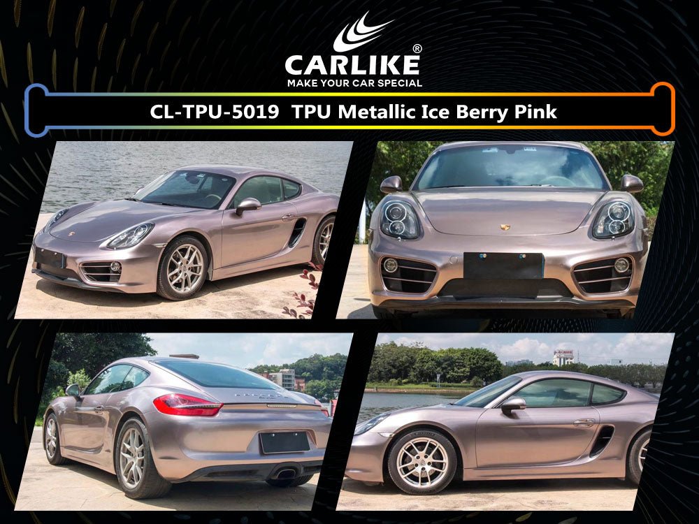 CARLIKE CL-TPU-5019 TPU Metallic Ice Berry Pink Vinyl Heat Repair - CARLIKE WRAP