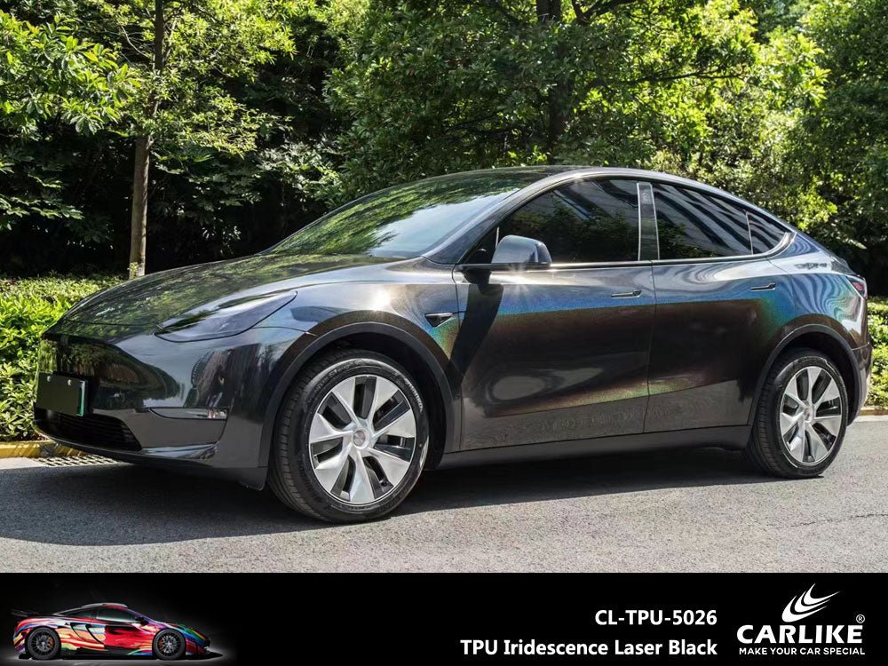 CARLIKE CL-TPU-5026 TPU Iridescence Laser Black Vinyl Heat Repair - CARLIKE WRAP