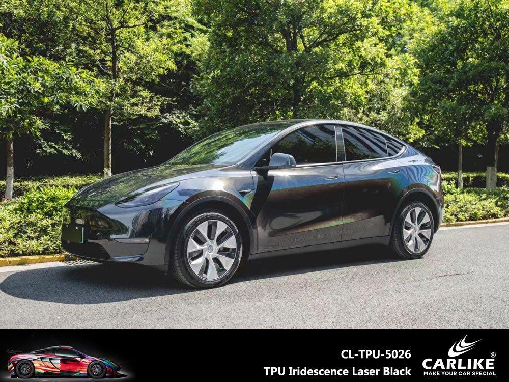 CARLIKE CL-TPU-5026 TPU Iridescence Laser Black Vinyl Heat Repair - CARLIKE WRAP