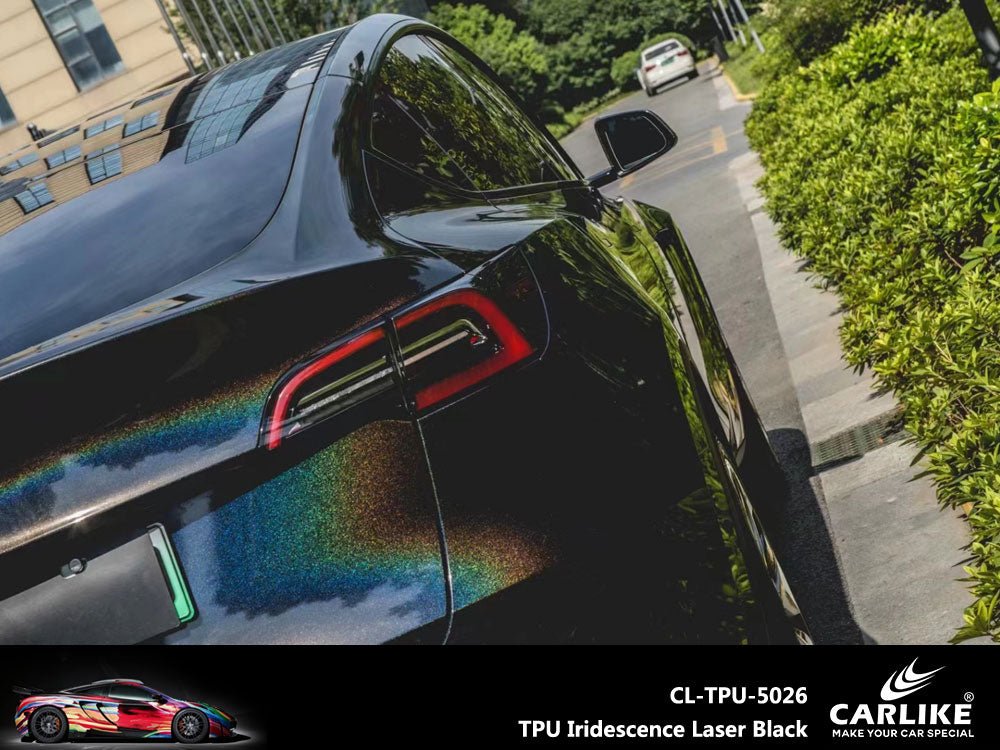 CARLIKE CL-TPU-5026 TPU Iridescence Laser Black Vinyl Heat Repair - CARLIKE WRAP