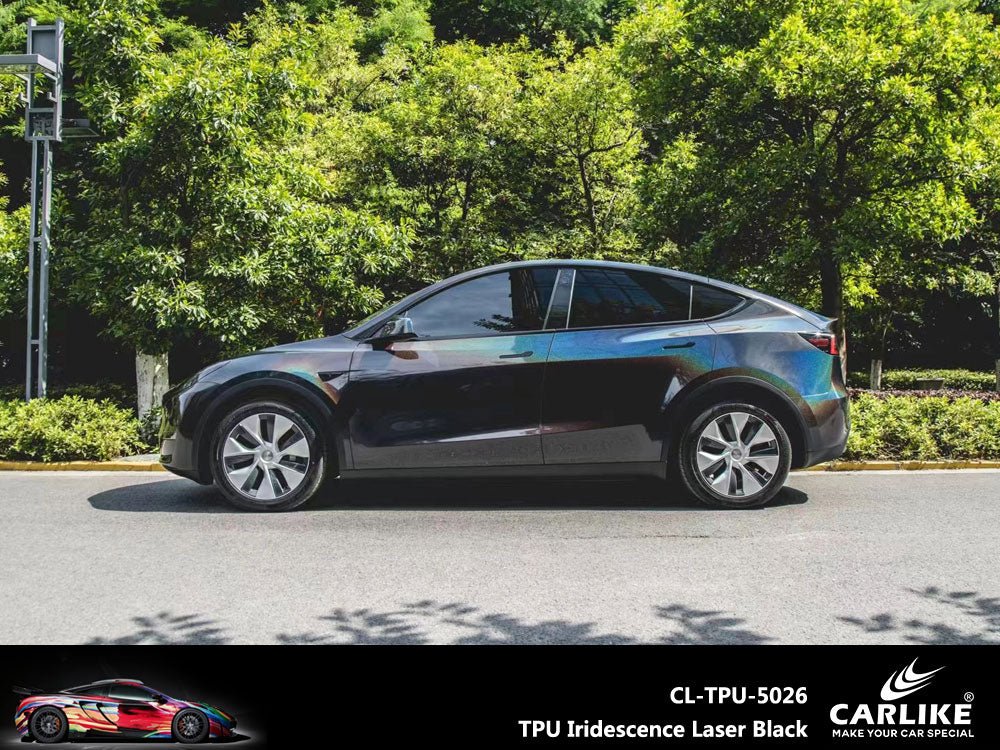 CARLIKE CL-TPU-5026 TPU Iridescence Laser Black Vinyl Heat Repair - CARLIKE WRAP