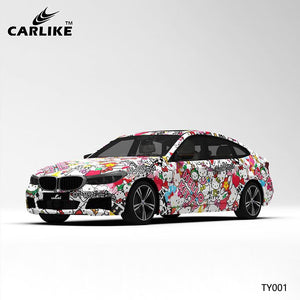 CARLIKE CL-TY001 Pattern Hello Kitty High-precision Printing Customized Car Vinyl Wrap
