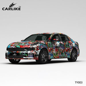 CARLIKE CL-TY003 Cartoon Explosion Painting High-precision Printing Customized Car Vinyl Wrap