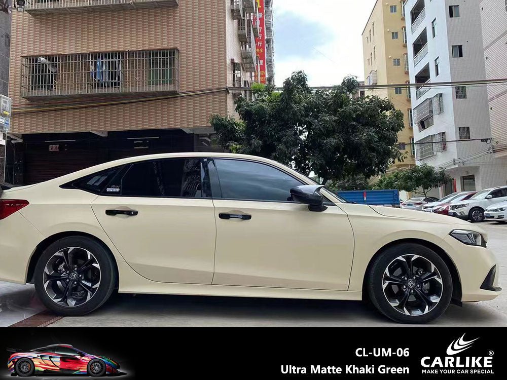 CARLIKE CL-UM-06 Ultra Matte Khaki Green Vinyl - CARLIKE WRAP