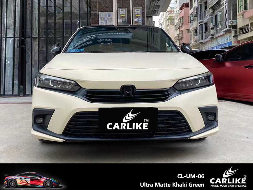 CARLIKE CL-UM-06 Ultra Matte Khaki Green Vinyl - CARLIKE WRAP