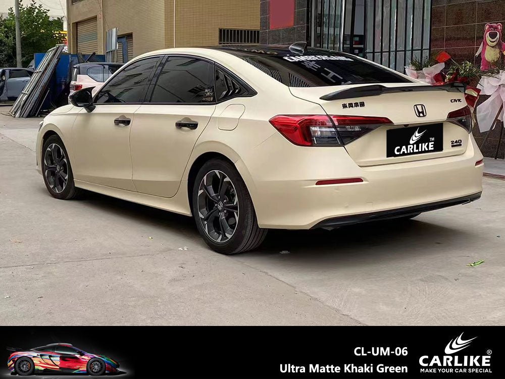 CARLIKE CL-UM-06 Ultra Matte Khaki Green Vinyl - CARLIKE WRAP