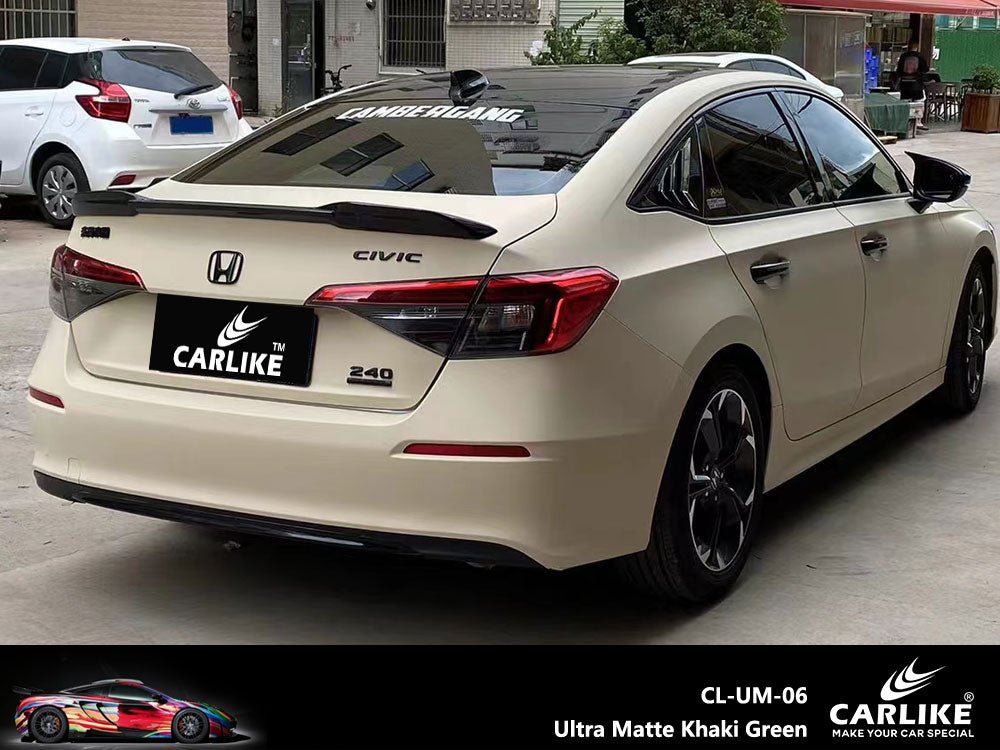 CARLIKE CL-UM-06 Ultra Matte Khaki Green Vinyl - CARLIKE WRAP