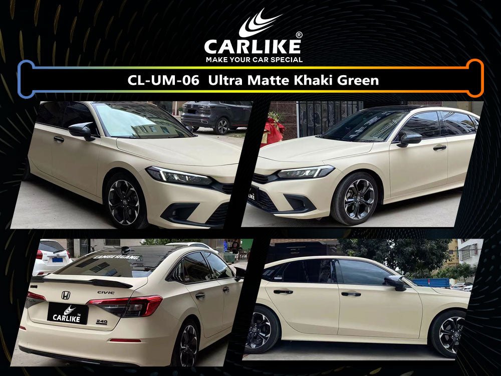 CARLIKE CL-UM-06 Ultra Matte Khaki Green Vinyl - CARLIKE WRAP