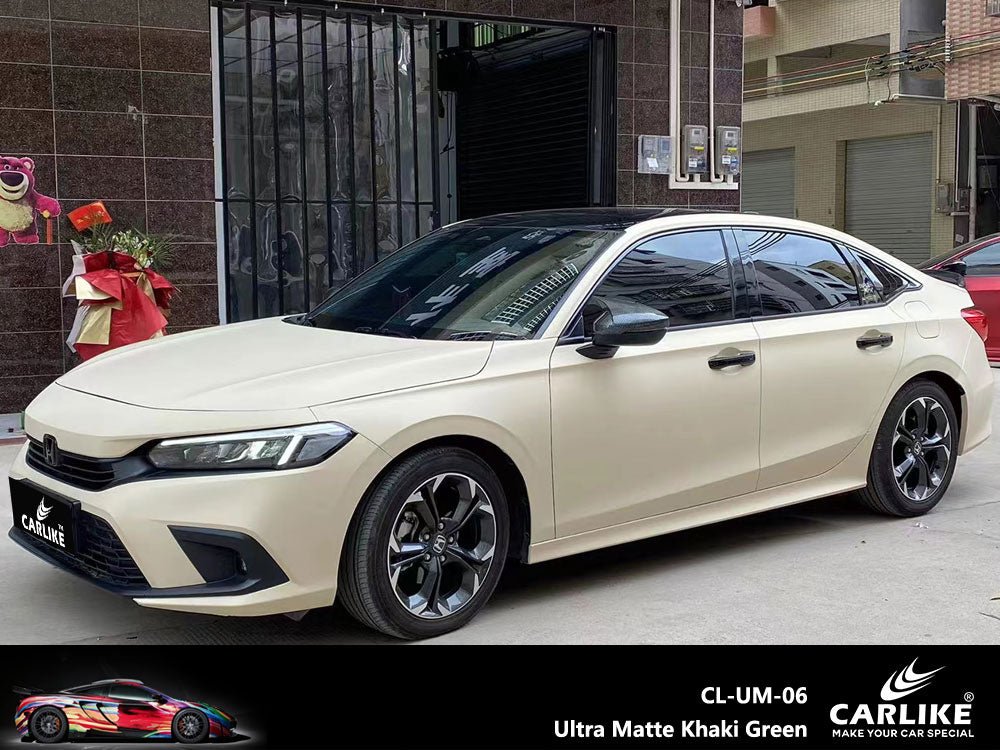 CARLIKE CL-UM-06 Ultra Matte Khaki Green Vinyl - CARLIKE WRAP