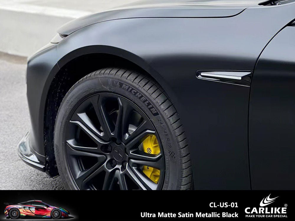 CARLIKE CL-US-01 Ultra Matte Satin Metallic Black Vinyl - CARLIKE WRAP