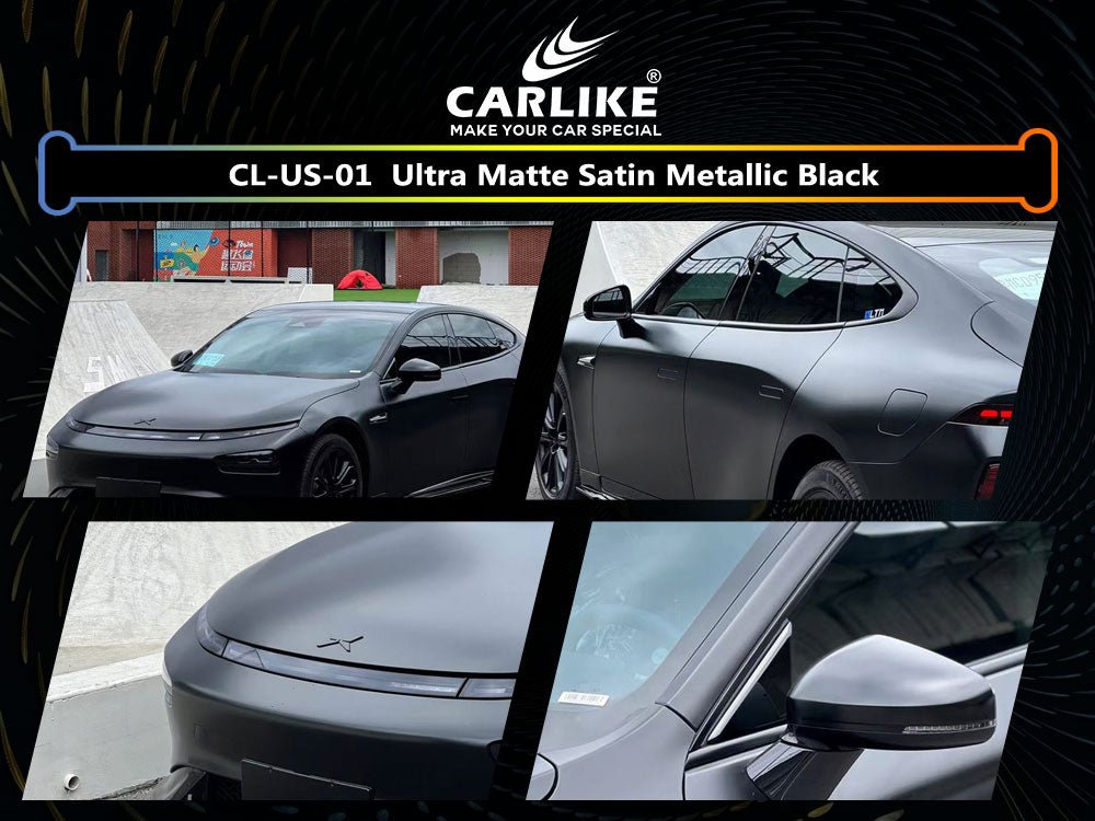 Highest quality matte heavy metal black wrapping film car vinyl wrap starry  black wrap film Vehicle