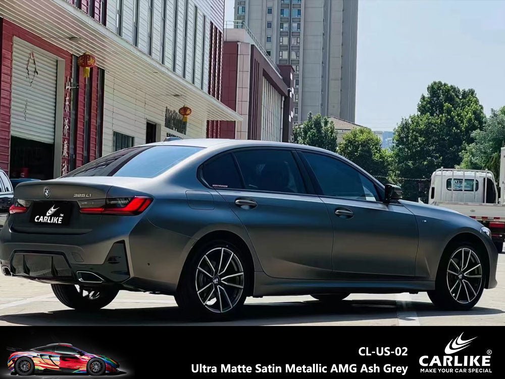 CARLIKE CL-US-02 Ultra Matte Satin Metallic AMG Ash Grey Vinyl - CARLIKE WRAP
