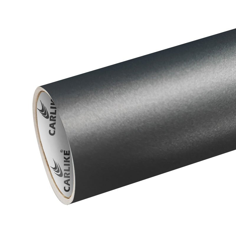 CARLIKE CL-US-02P Ultra Matte Satin Metallic AMG Ash Grey Vinyl PET Liner - CARLIKE WRAP
