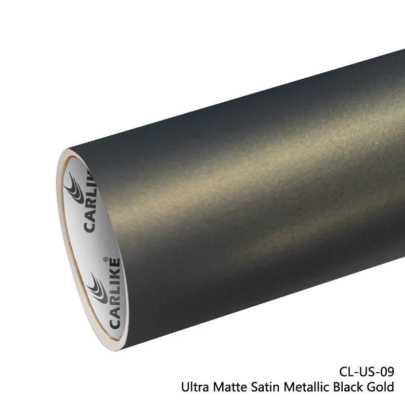 CARLIKE CL-US-09 Ultra Matte Satin Metallic Black Gold Vinyl - CARLIKE WRAP