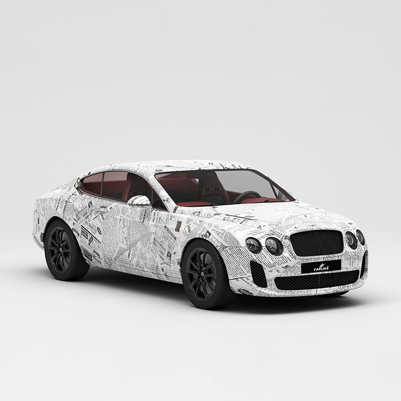 CARLIKE CL-WL005 Newspaper Painting High-precision Printing Customized Car Vinyl Wrap - CARLIKE WRAP