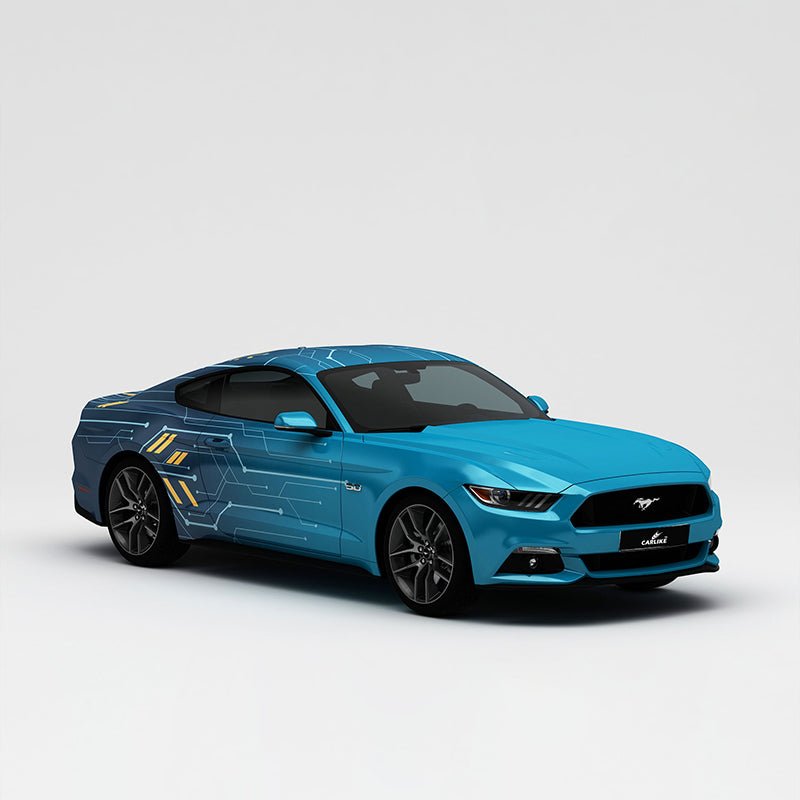 CARLIKE CL-WL009 Pattern Circuit Board High-precision Printing Customized Car Vinyl Wrap - CARLIKE WRAP