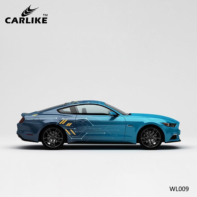 CARLIKE CL-WL009 Pattern Circuit Board High-precision Printing Customized Car Vinyl Wrap - CARLIKE WRAP